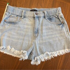 Sincerely Jules Light Wash Frayed Denim Shorts